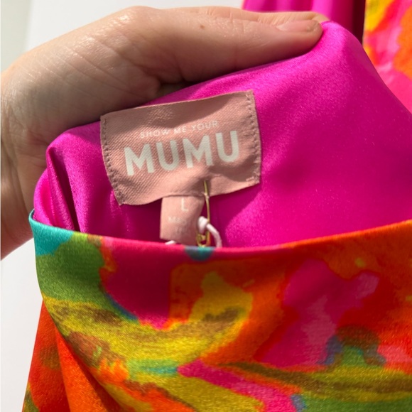 Show Me Your Mumu Jasmine Tie Mini Dress in Miss Malibu size Large - Picture 8 of 8